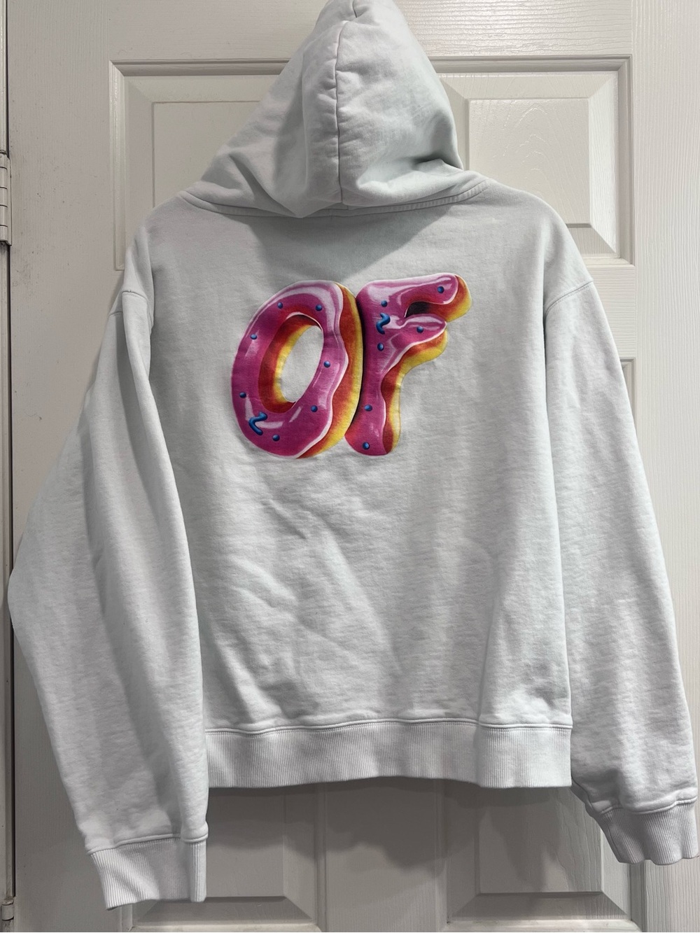 Odd Future OFWGKTA Donut Logo Hoodie White Men’s Large Tyler The Creator